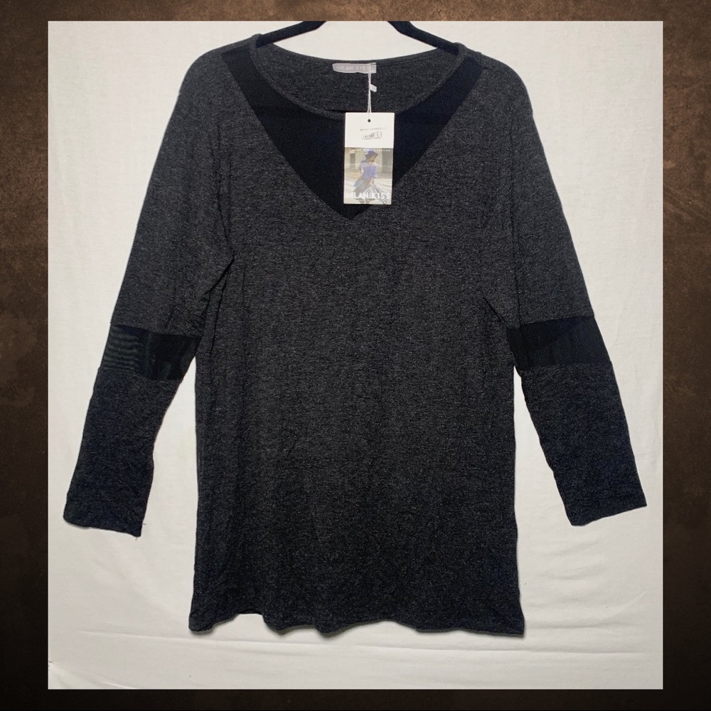 Milan Kiss Women’s XL Long Sleeve Cozy Black Top